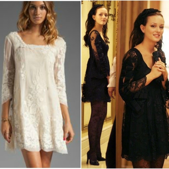 blair waldorf white lace dress